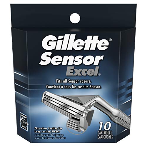 Gillette Sensor Excel Men's Razor Blade Refills, 10 Count V118
