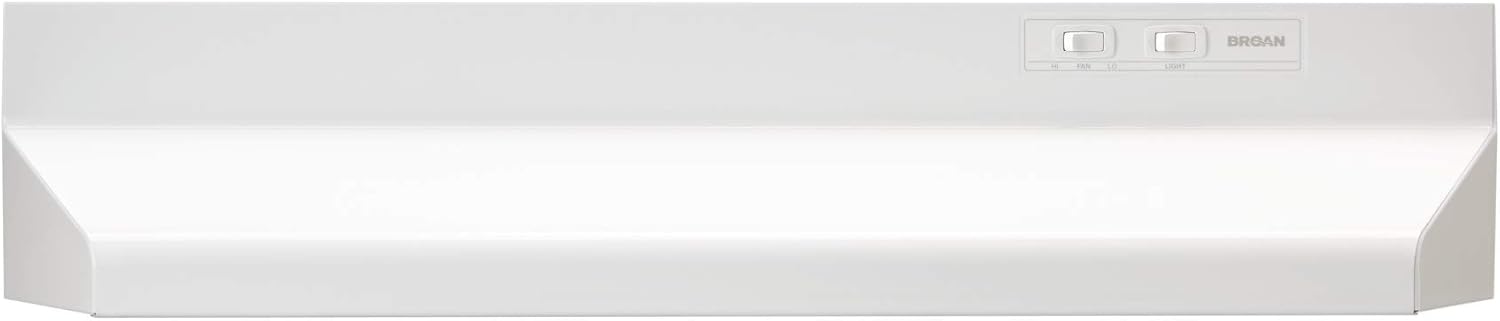 Under-Cabinet Convertible Range Hood with 2-Speed Exhaust Fan, White a7
