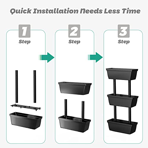 Garden Planter Raised Bed 3-Tier Vertical Flower Pot Stand Indoor Outdoor a7