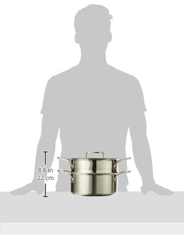 All-Clad D5 Brushed Stainless Steel 3-Quart Casserole with Lid and Steamer D999602