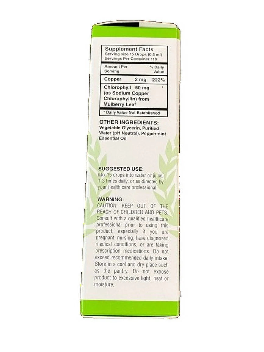 Liquid Chlorophyll Herbal Supplement 2 Fl oz M240921