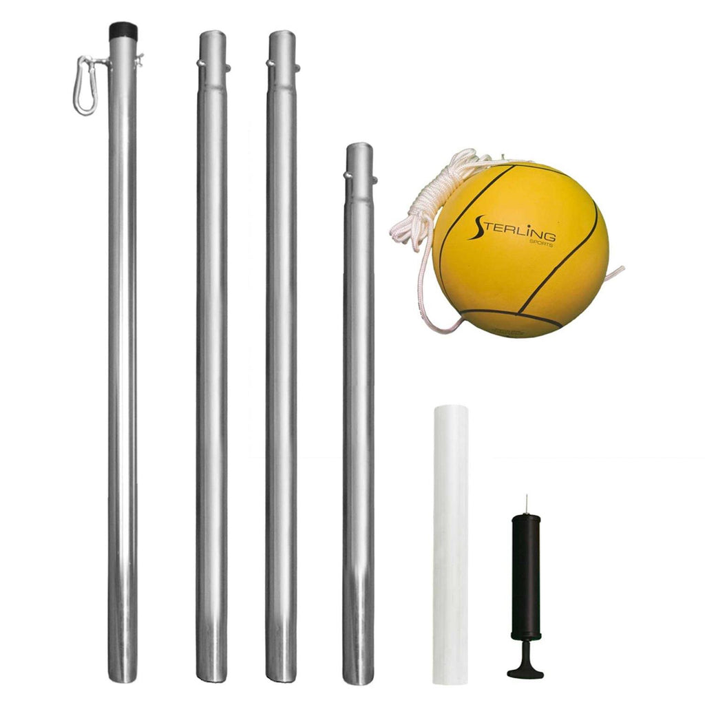 Sterling Sports Compact Tetherball Set for Outdoor Backyard With Ball and Rope Set - Sports Supplies Online Store