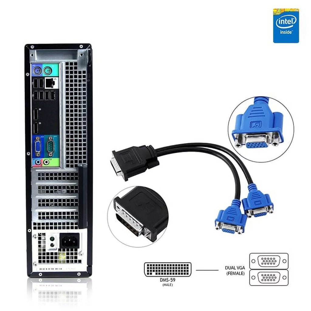Dell OptiPlex Core i7 Tower PC 16GB Windows 10 Home D72706