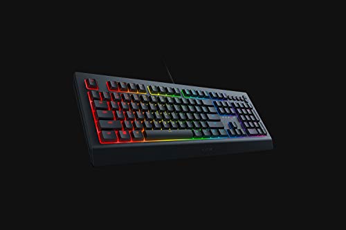 Gaming Keyboard RGB Backlit Spill-Resistant Programmable q7k