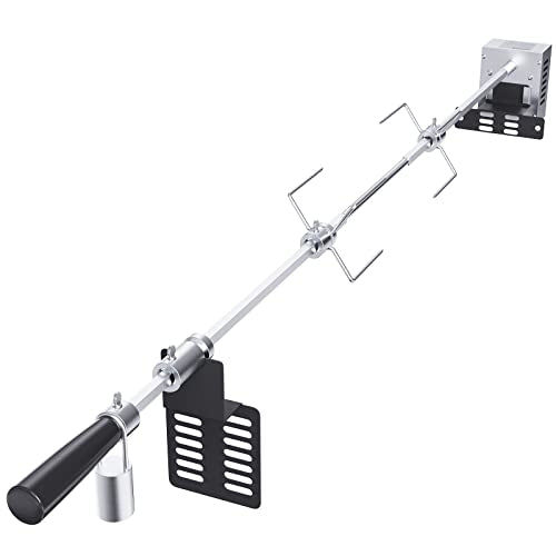 VEVOR Universal Grill Rotisserie Kit, Electric BBQ Motor, Stainless Steel, 32"/39" Spit Rod N3215