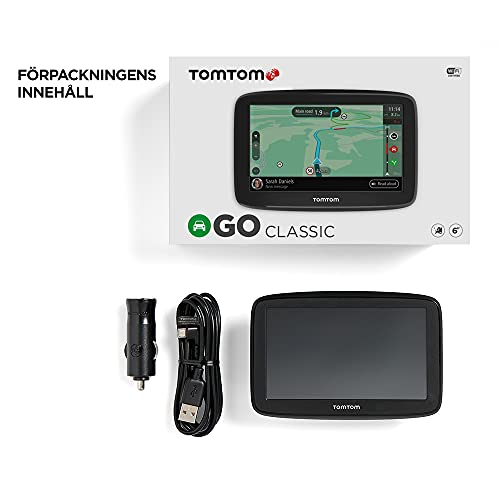 TomTom GO Classic 6 Inch Car Sat Nav with EU Maps and Traffic Alerts K608