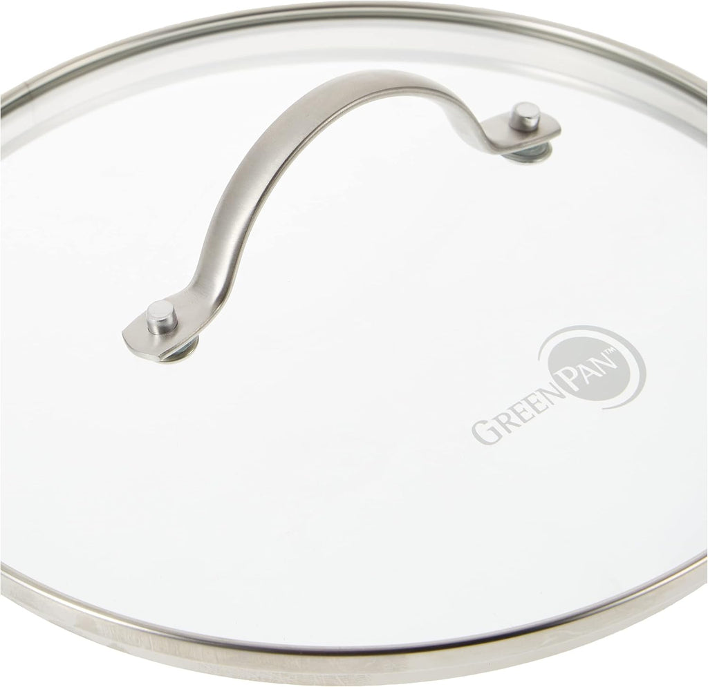 GreenPan Valencia Pro 8" Hard Anodized Ceramic Nonstick Frying Pan with Glass Lid P932867