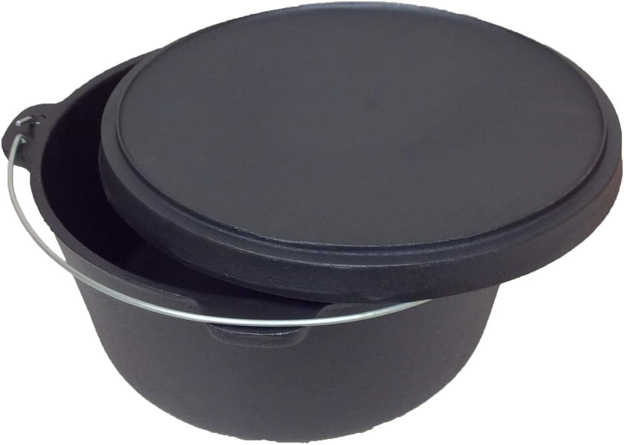 Cuisiland Pre-seasoned 16 Quart Cast Iron Dutch Oven with Lid T150