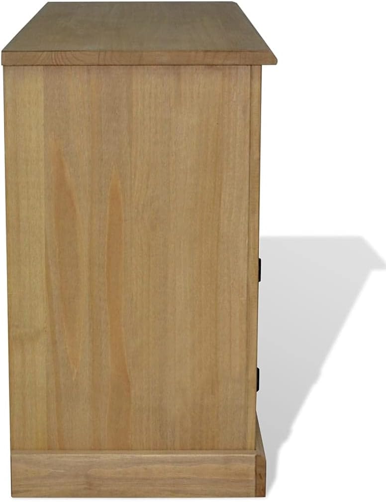 Rustic TV Cabinet with Storage, Mexican Pine Corona Range 31.5"x16.9"x30.7" V73651