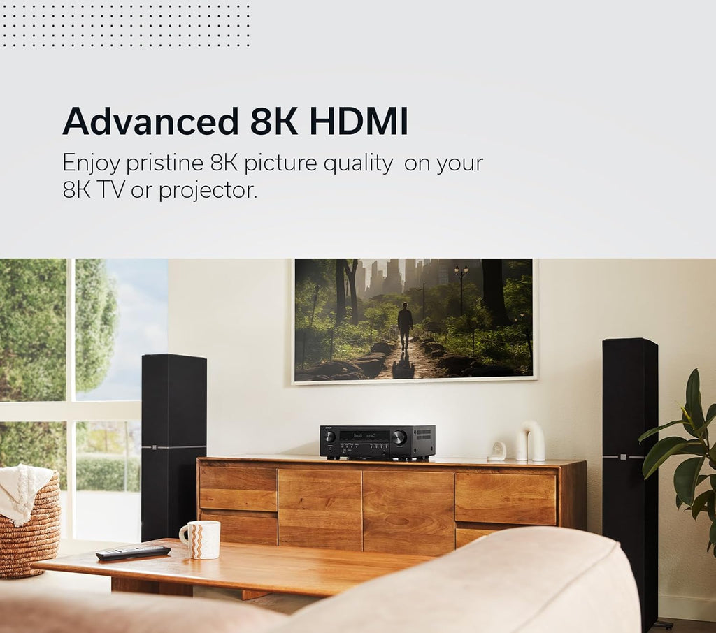 Denon AVR-S770H 7.2 Ch Home Theater Receiver with 8K HDMI, Bluetooth & Wi-Fi W3444