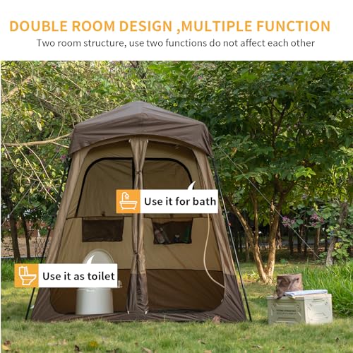 Portable Outdoor Shower Tent with Privacy Shelter k7p