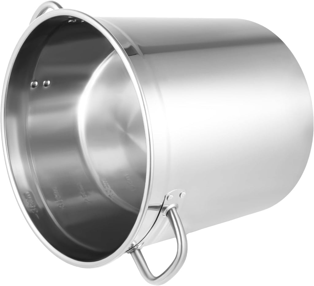 30 Quart Stainless Steel Stockpot with Lid Y51372