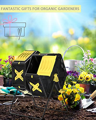 Tumbling Compost Bin 18.5 Gal Outdoor Rotating Composter k7