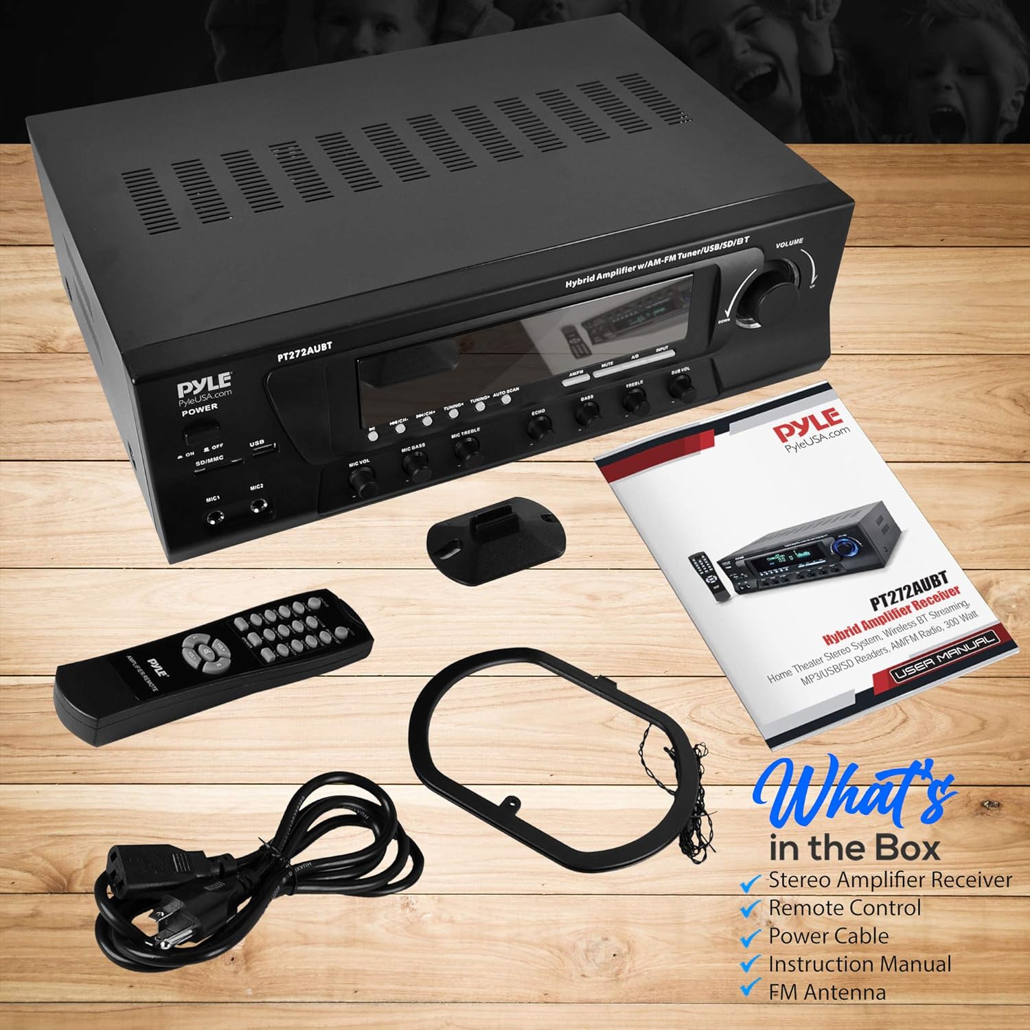 Wireless Bluetooth 4-Channel Home Theater Amplifier 300W k7