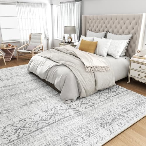 8x10 Machine Washable Boho Moroccan Area Rug for Living Room Z117