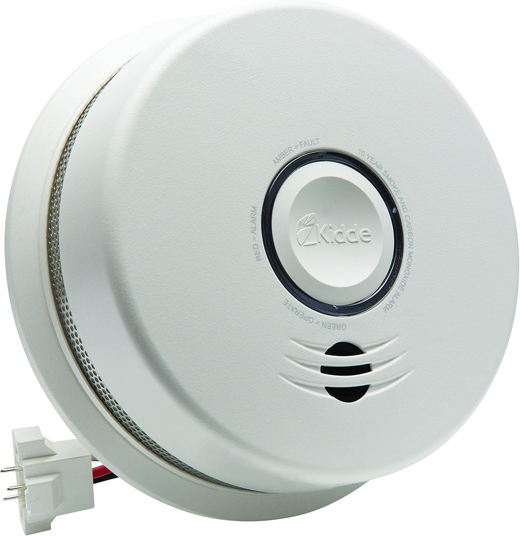 Kidde Wireless Hardwired Smoke Detector with 10-Year Battery Backup and Voice Alerts B58875