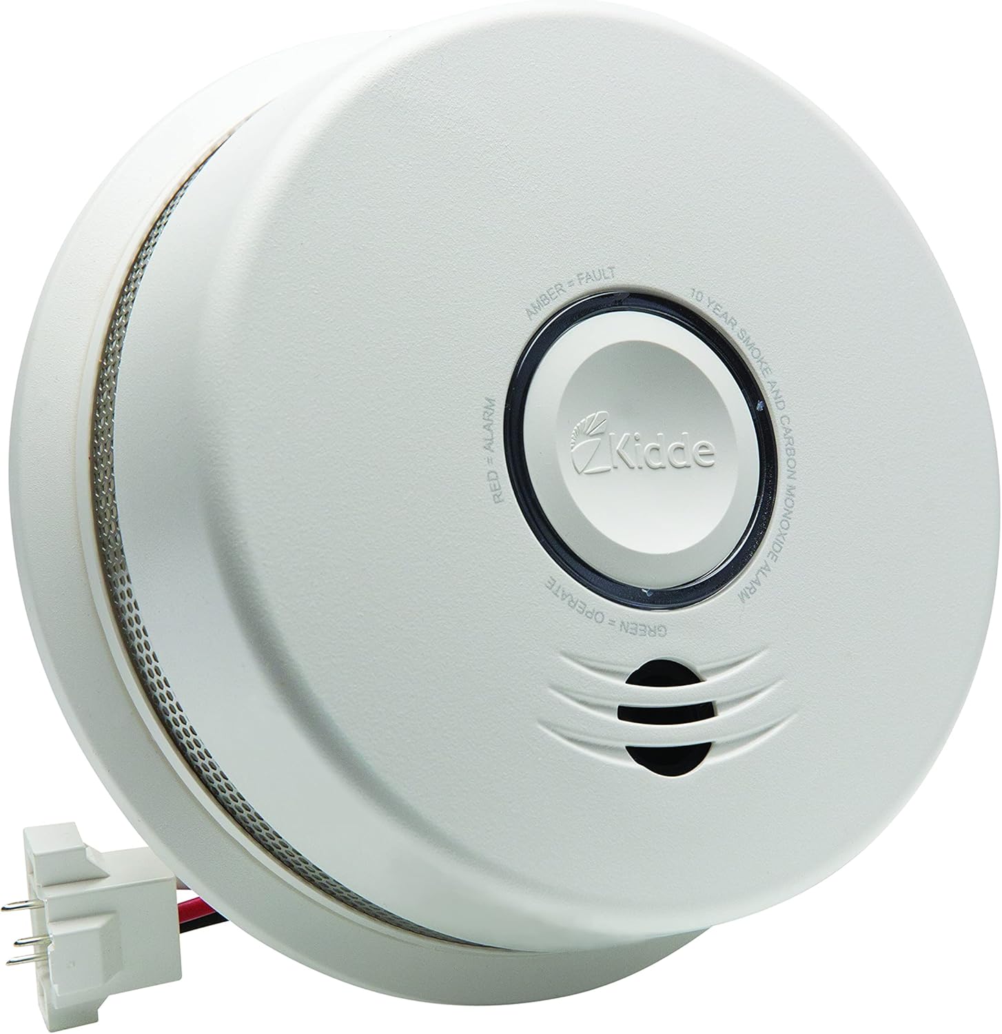 Kidde Wireless Hardwired Smoke Detector with 10-Year Battery Backup and Voice Alerts B58875