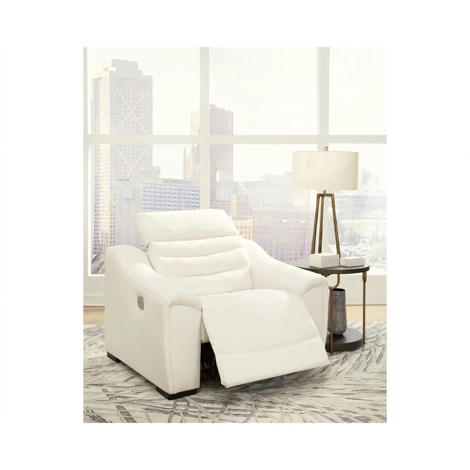 Ashley Furniture Next-Gen Gaucho Faux Leather Power Recliner White M1833