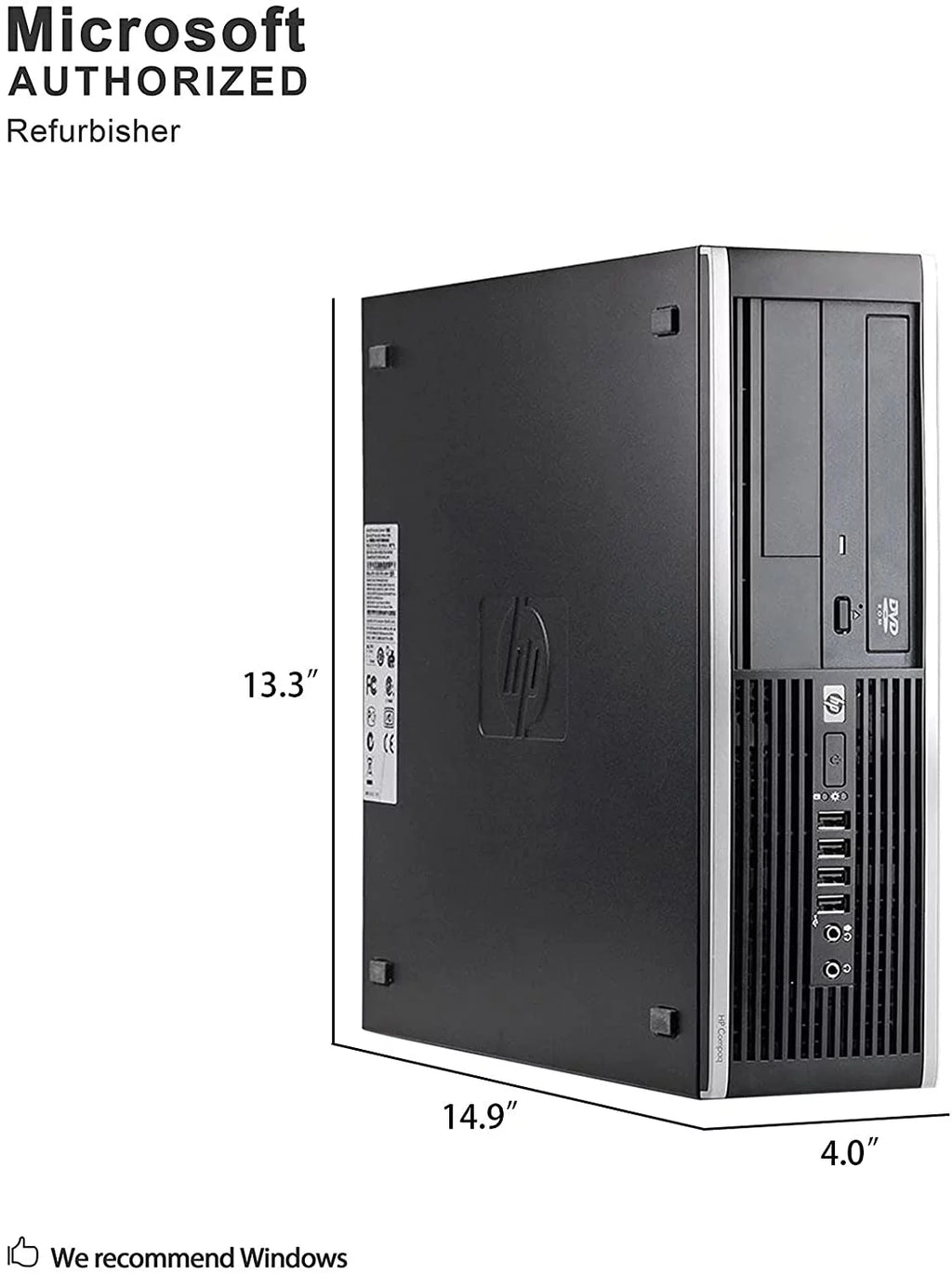 HP 8200 Desktop Computer Tower PC Intel Quad-Core i5 4GB RAM 2TB HDD Windows 10 Pro with 17" Monitor E267