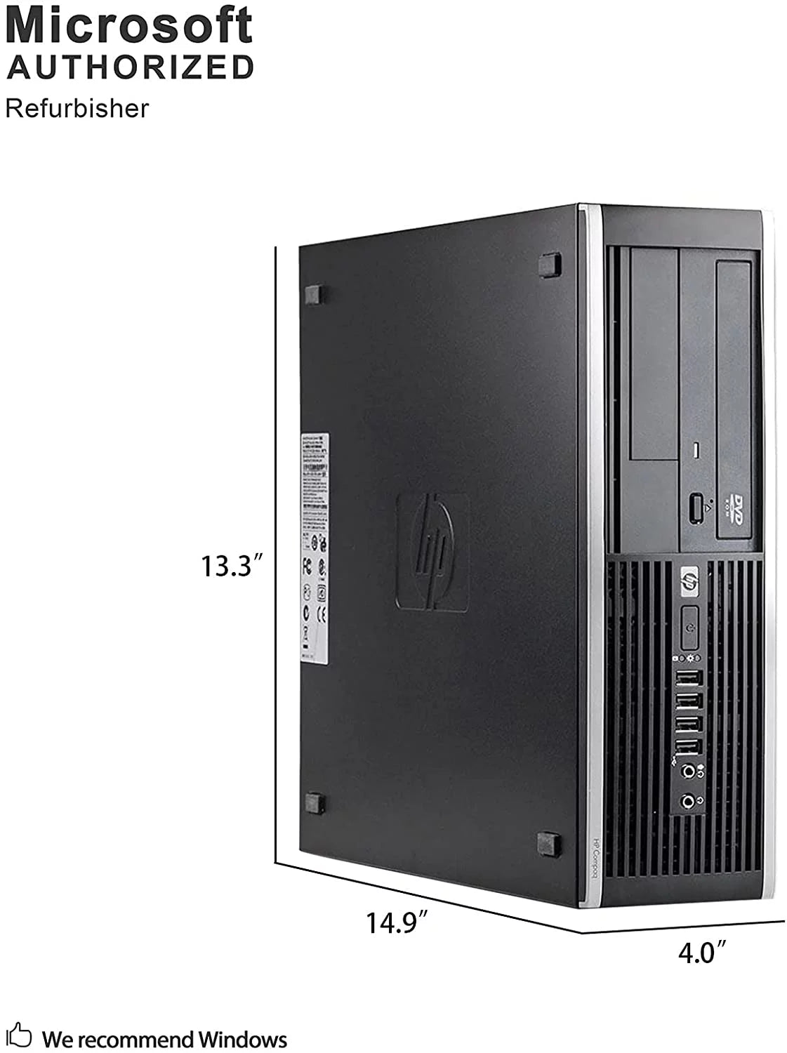 HP 8200 Desktop Computer Tower PC Intel Quad-Core i5 4GB RAM 2TB HDD Windows 10 Pro with 17" Monitor E267