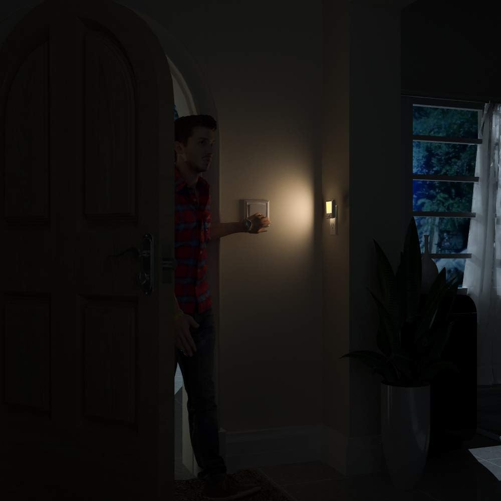 Motion Sensor Night Light with Adjustable Warm White LED, 2 Pack k7m