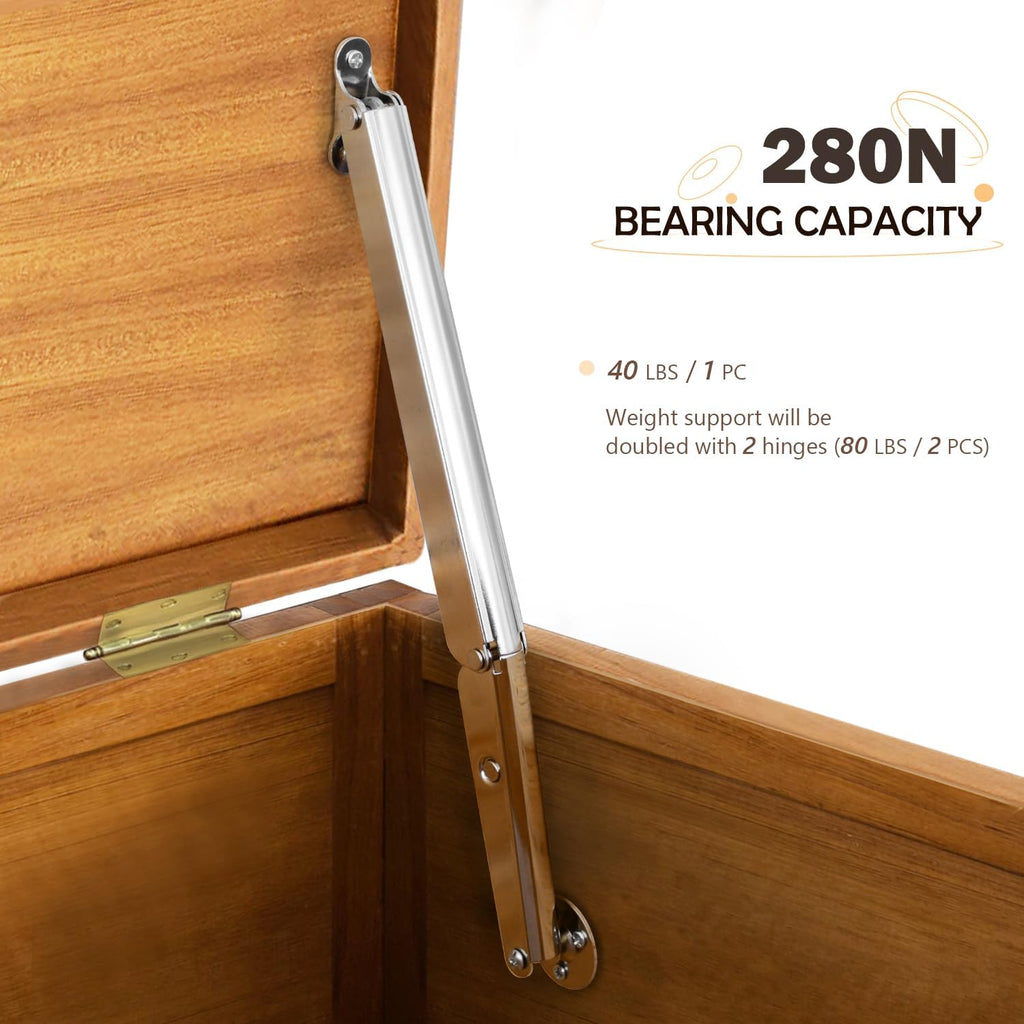 280N Gas Struts Soft Close Lid Stays for Toy Box Chest, Pack of 2 E5065