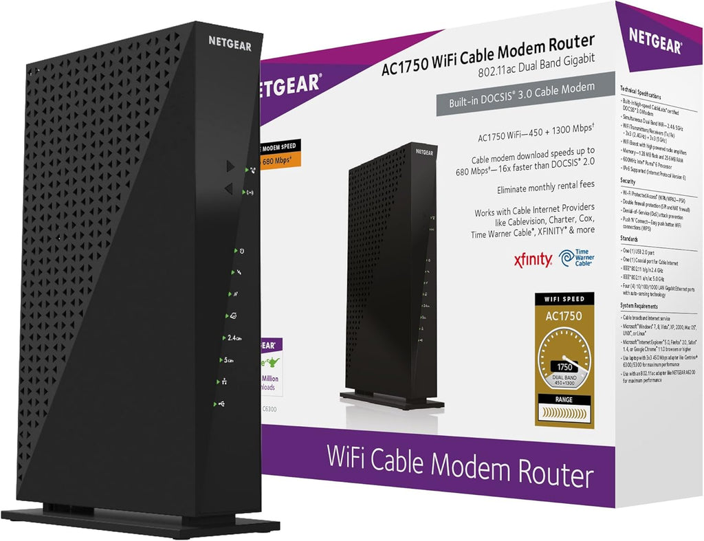 Cable Modem WiFi Router Combo AC1900 DOCSIS 3.0 k7