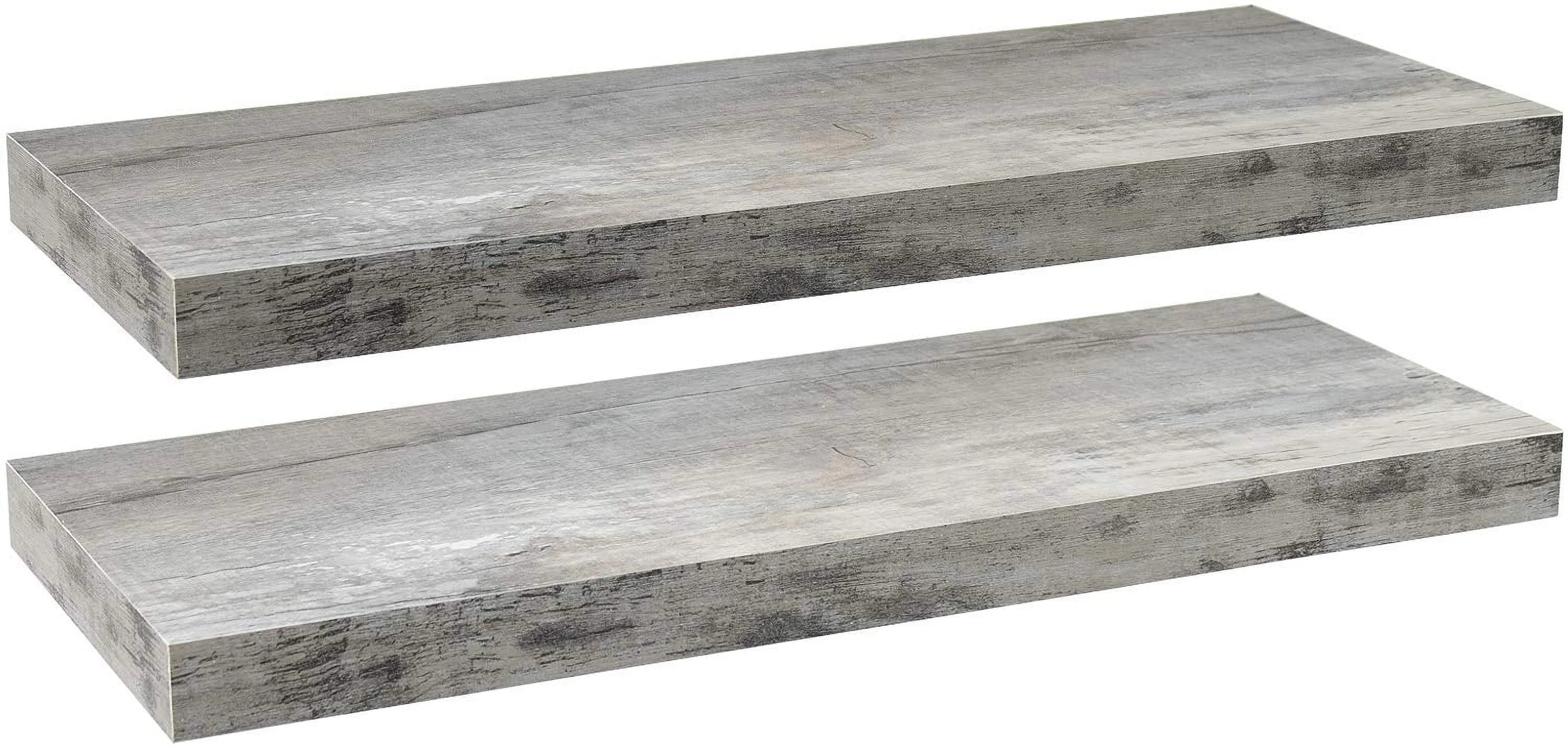 Floating Wall Shelf Gray Wood H573471
