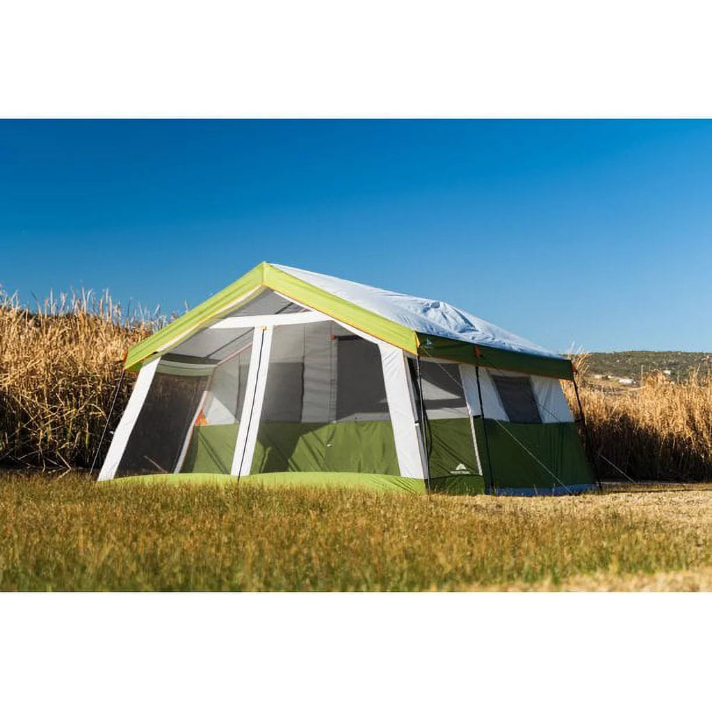 8-Person Family Cabin Tent with Screen Porch Green a7