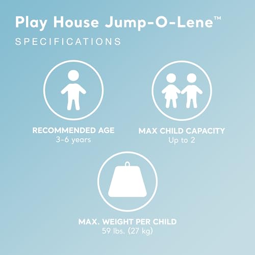 Intex Inflatable Jump-O-Lene Playhouse Trampoline Bounce Castle for Kids Ages 3-6 E97914