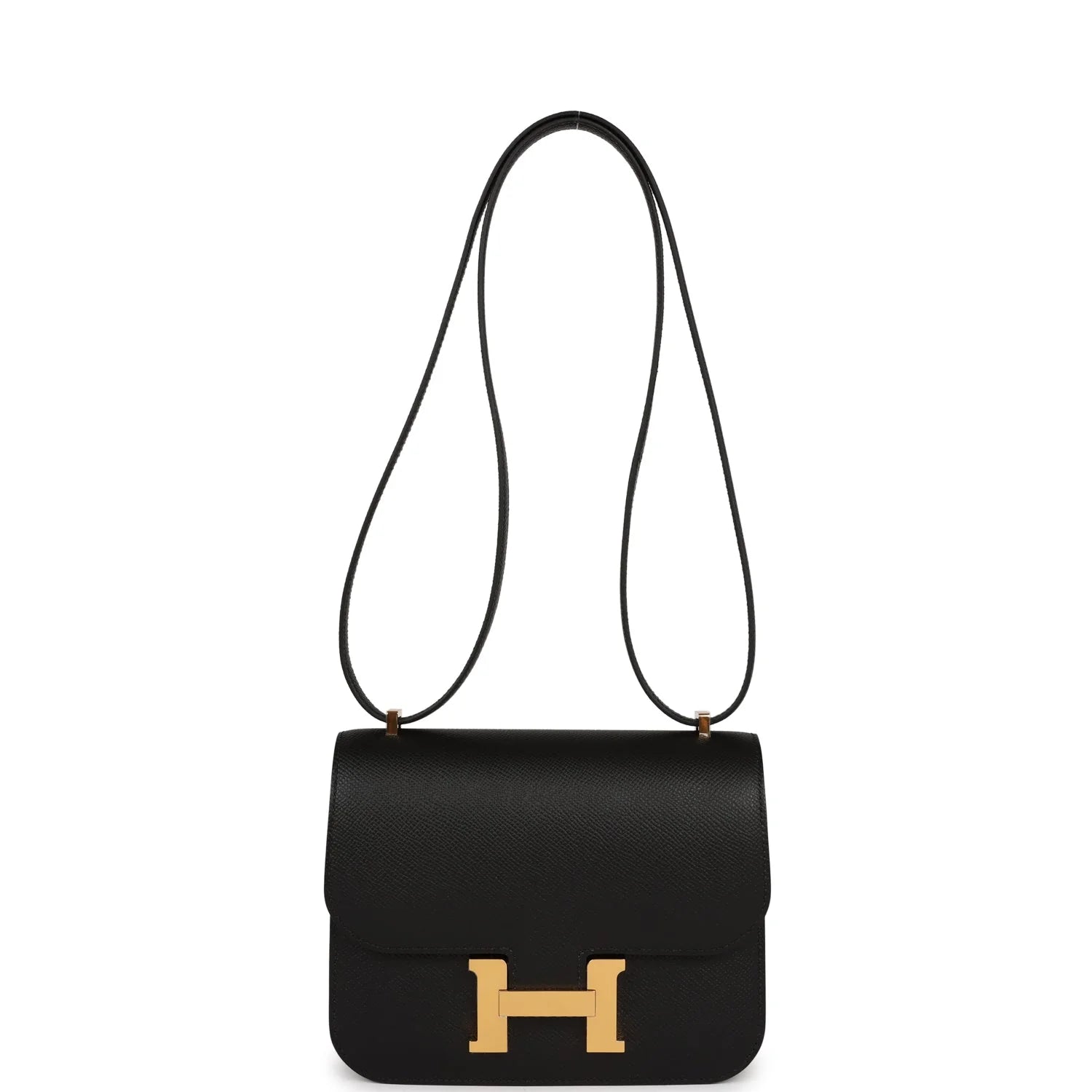 Black Epsom Leather Crossbody Bag k7