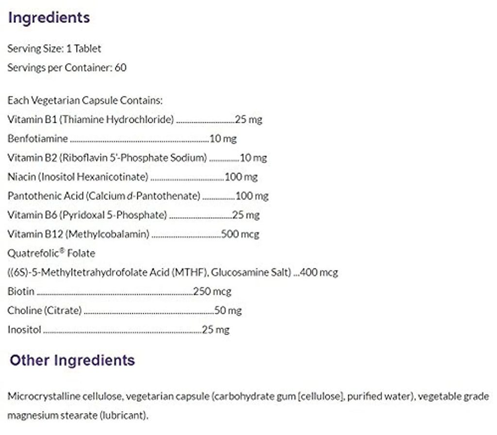 Bioclinic Naturals Active B Complex 60 vegcaps X899