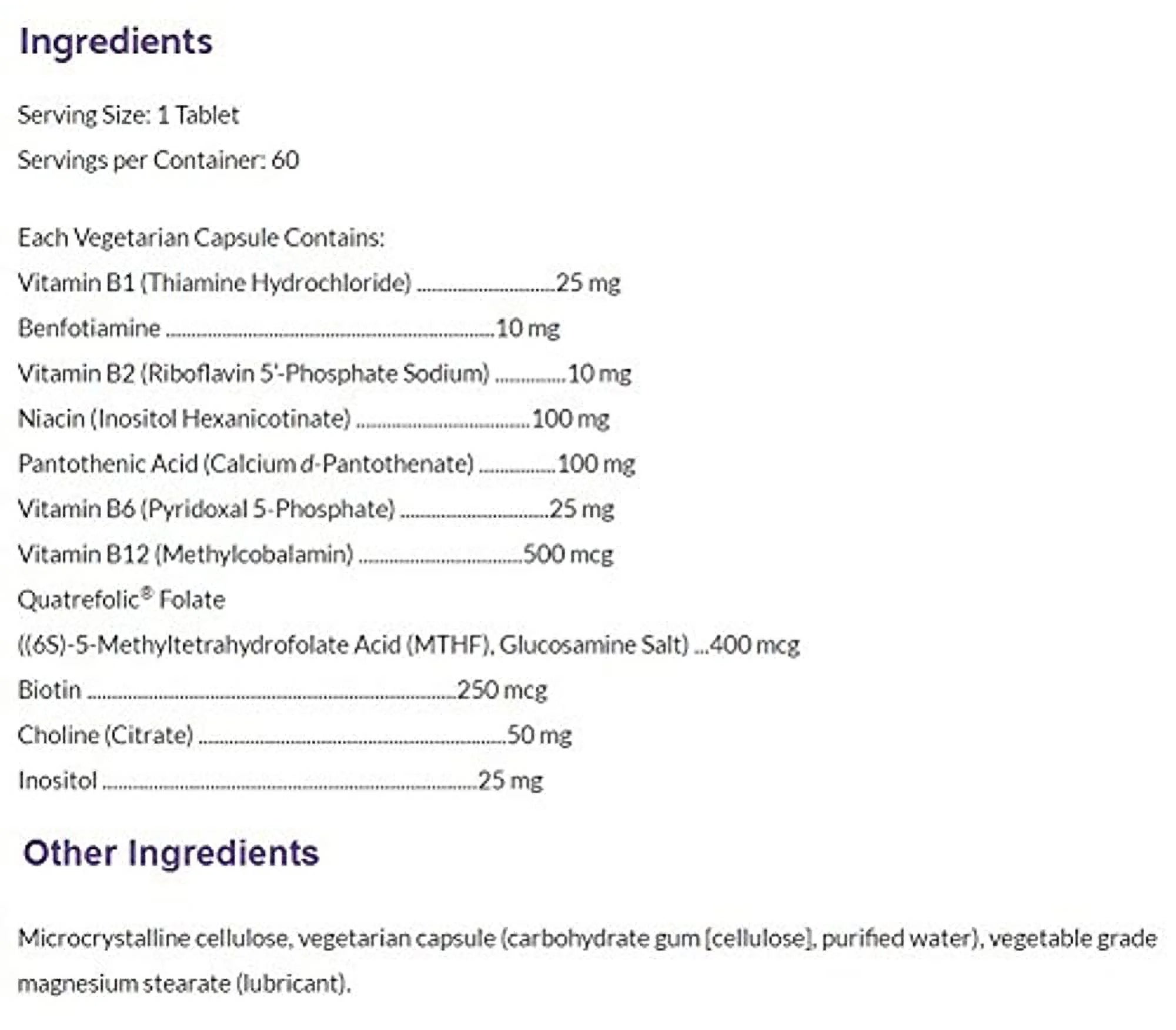 Bioclinic Naturals Active B Complex 60 vegcaps X899