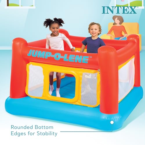 Intex Inflatable Jump-O-Lene Playhouse Trampoline Bounce Castle for Kids Ages 3-6 E97914