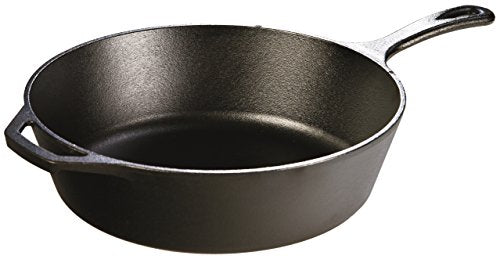 Lodge 5 Quart Pre-Seasoned Cast Iron Deep Skillet with Handles E5288