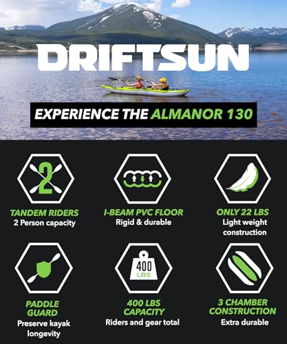 Driftsun Almanor Inflatable Kayak with EVA Padded Seats and Pump A52531