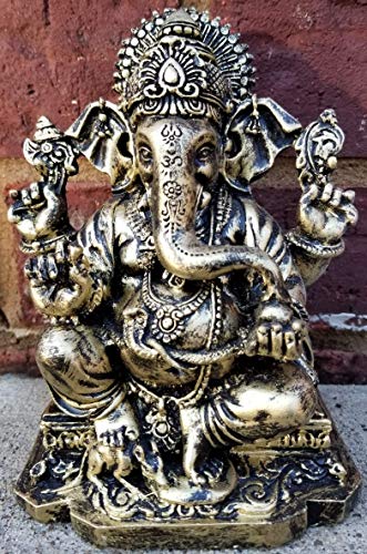 Ganesh Statue Multicolor Antique Finish k7m