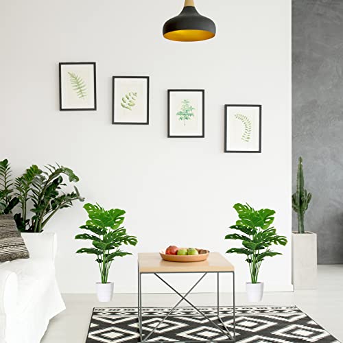 Artificial Areca Palm Plants in Pots 32 Inch Faux Tropical Tree a7