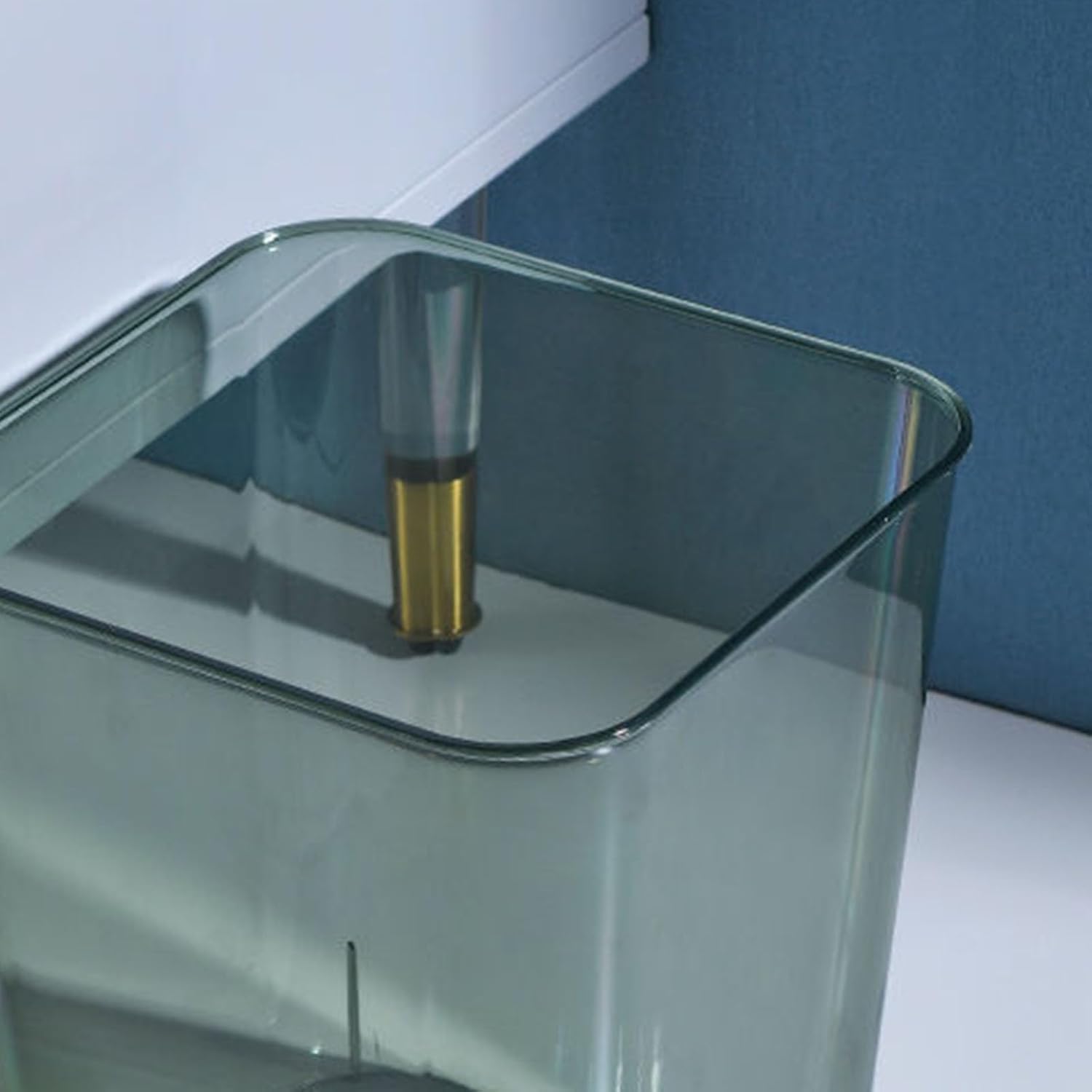 Acrylic Trash Can, Transparent Large Capacity Wastebasket for Bathroom, Kitchen, Office B42804