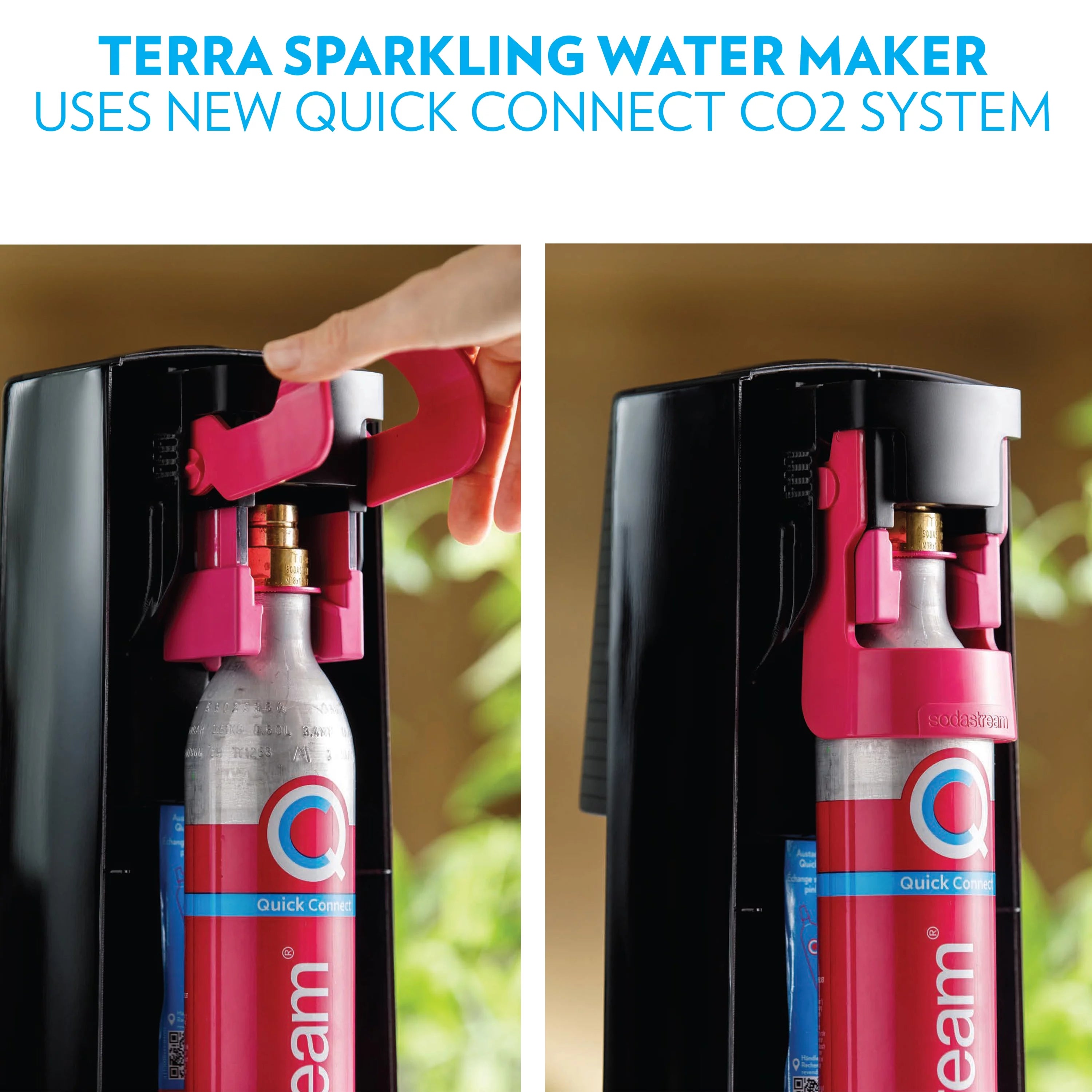 Sparkling Water Maker Bundle with CO2 and 2 Bottles a7k