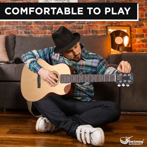 Solid Sitka Travel Guitar PJ410N Acoustic with Patented Collapsible System D2908