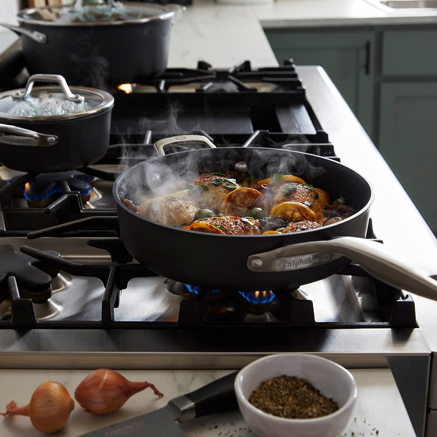Calphalon Premier Hard-Anodized Nonstick 12-Inch Frying Pan with Lid B4243