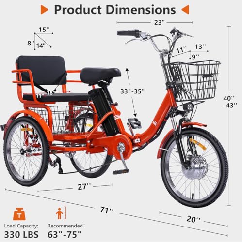 Electric Tricycle 3 Wheel Bike for Adults a7