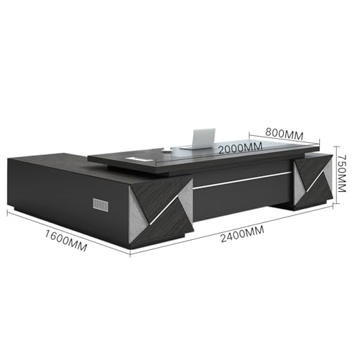 94-Inch Executive Desk for Home Office, Modern Computer Workstation F626