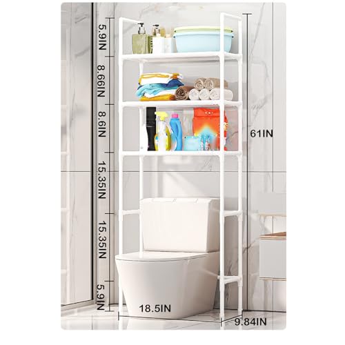 Over The Toilet Storage Shelf, 3-Tier Stainless Steel Bathroom Organizer H8153