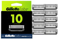 Gillette Labs Mens Razor Blade Refills with Exfoliating Bar, Compatible Only with Gillette Labs Razors with Exfoliating Bar and Heated Razor, 10 Razor Blade Cartridges