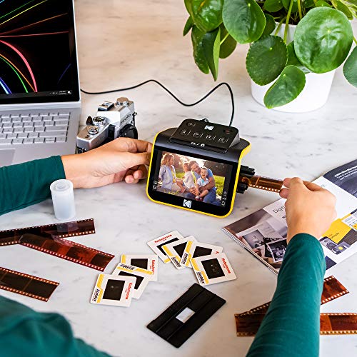Film & Slide Scanner with 5" LCD Screen, Convert Negatives to Digital JPEG Photos a7