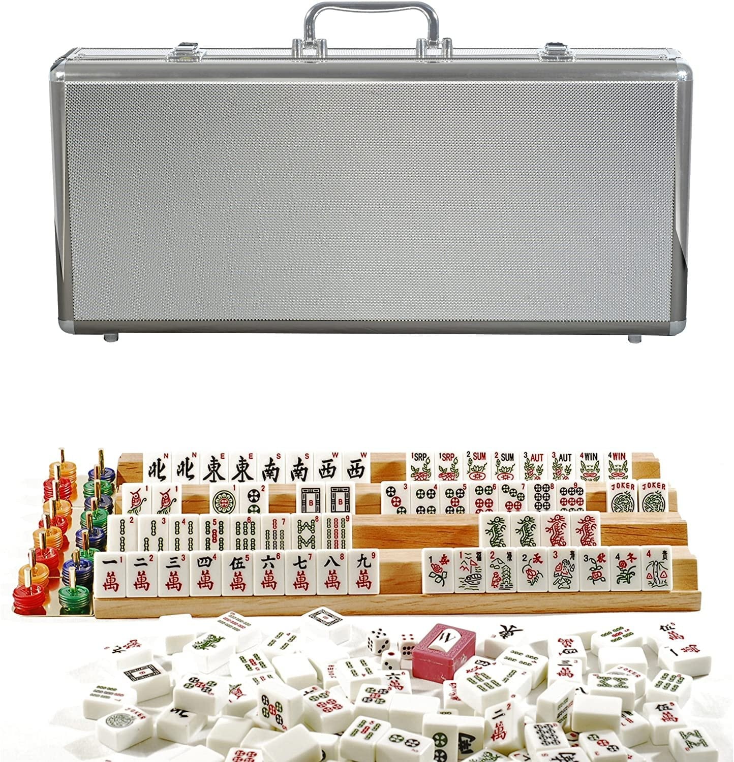 We Games Aluminum & Black Mahjong - American Style