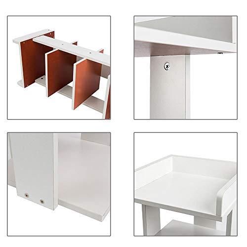Wooden Shoe Rack 7-Tier Narrow Storage Organizer White O7237