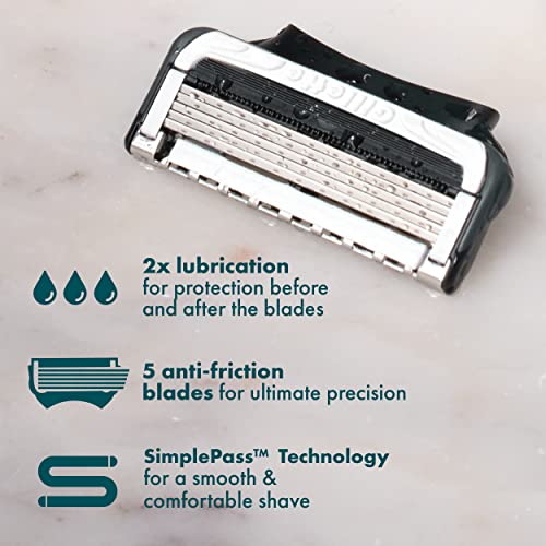 Gillette Intimate Pubic Hair Razor Cartridges, 4 Refills, Dermatologist Tested J487788